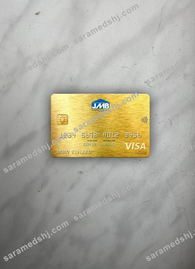 Jamaica Mortgage bank visa gold card photolook front